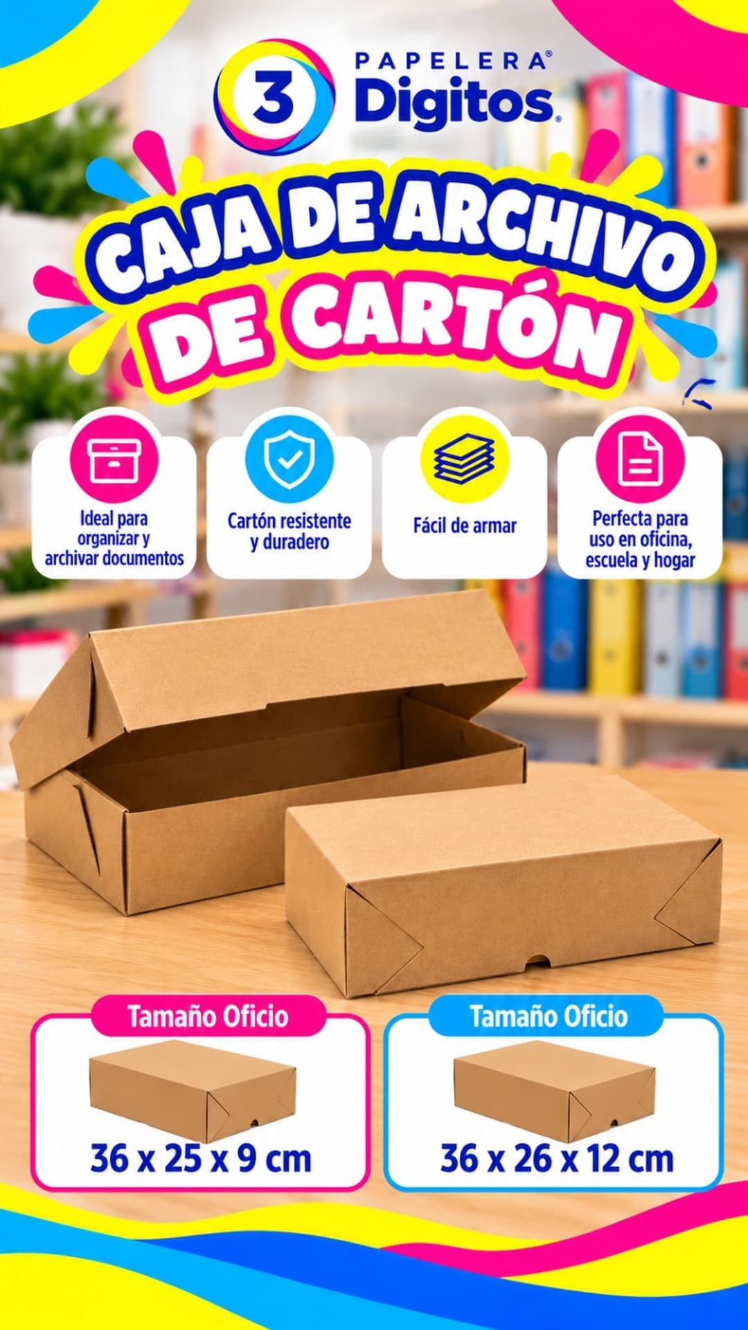 CAJA DE ARCHIVO DE CARTON