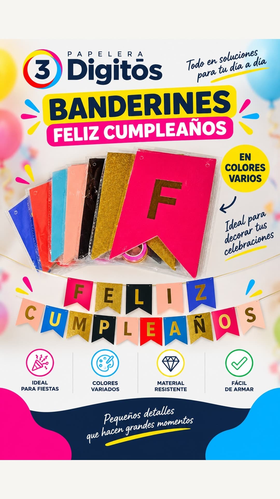 BANDERIN FELIZ CUMPLEAÑOS