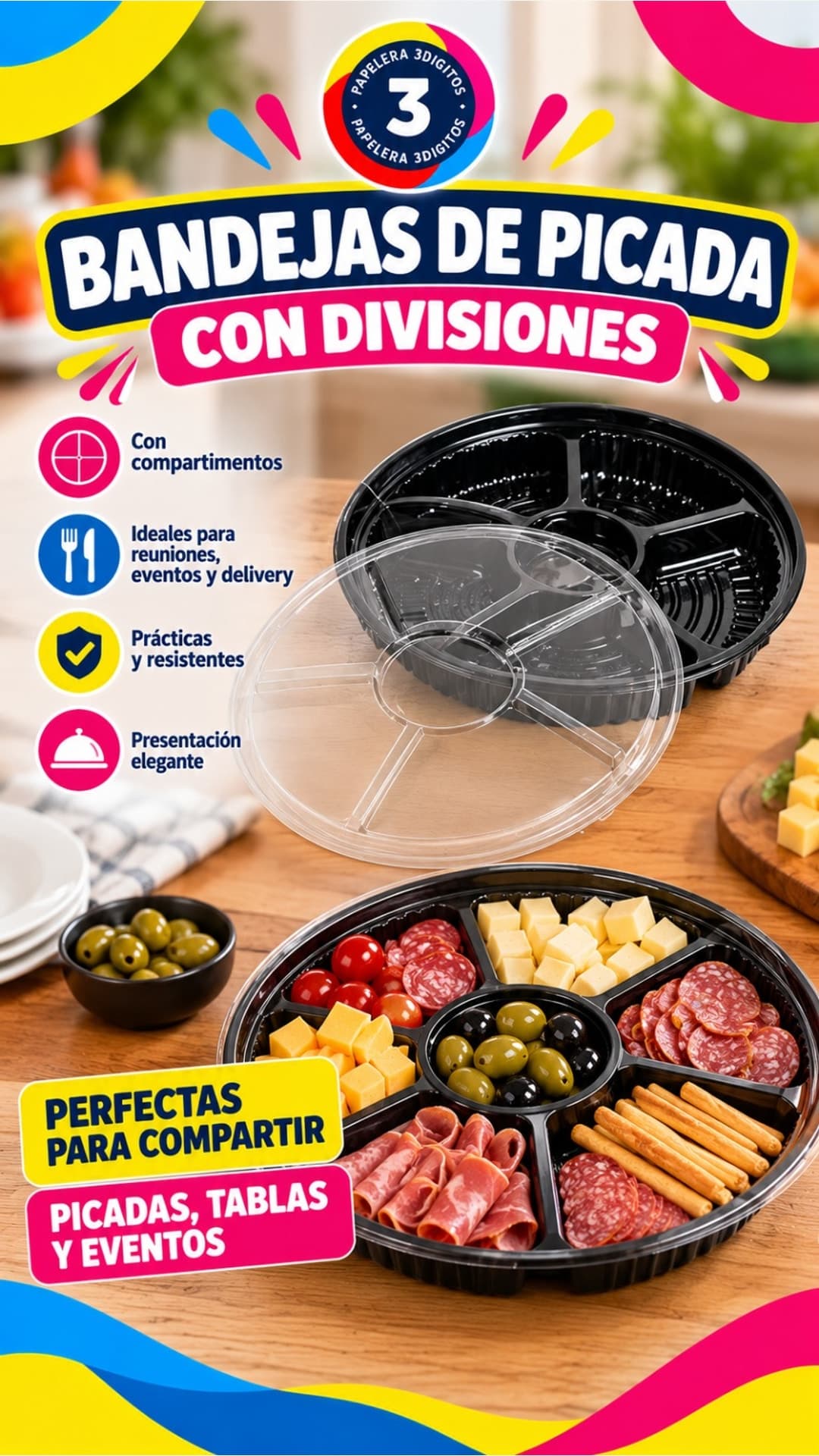 BANDEJAS DE PICADA CON DIVISION