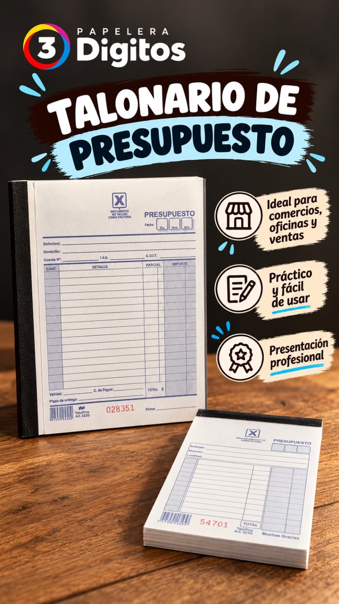 TALONARIO DE PRESUPUESTO
