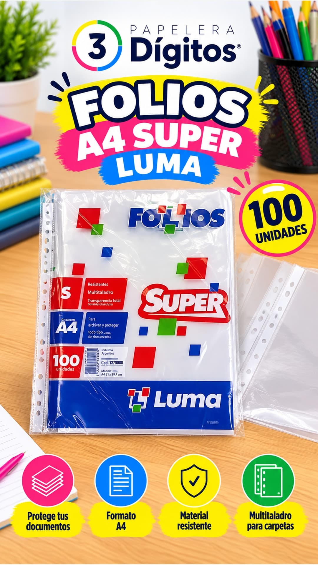 FOLIOS A4 SUPER- LUMA
