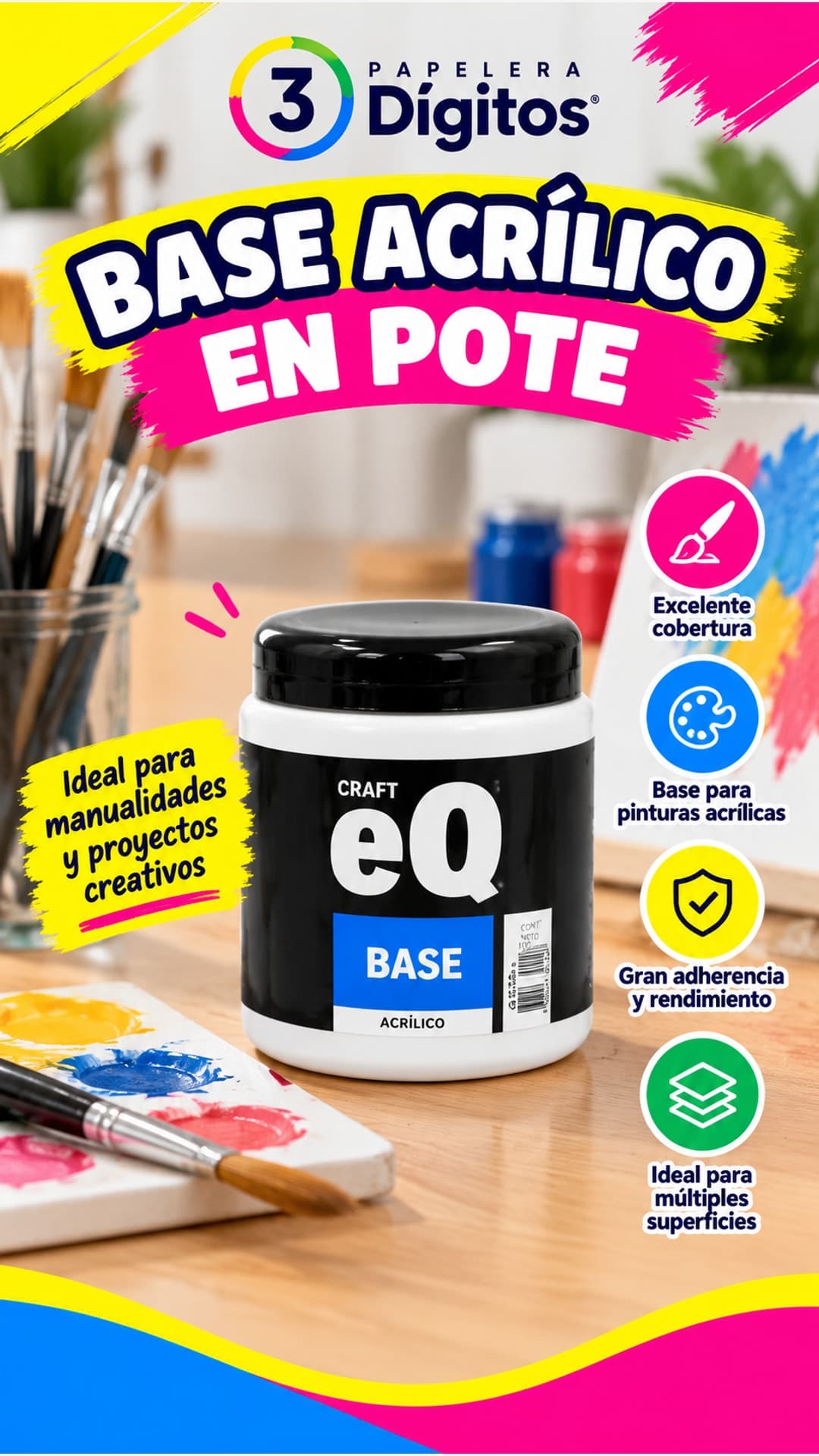 BASE ACRILICO EN POTE- EQ