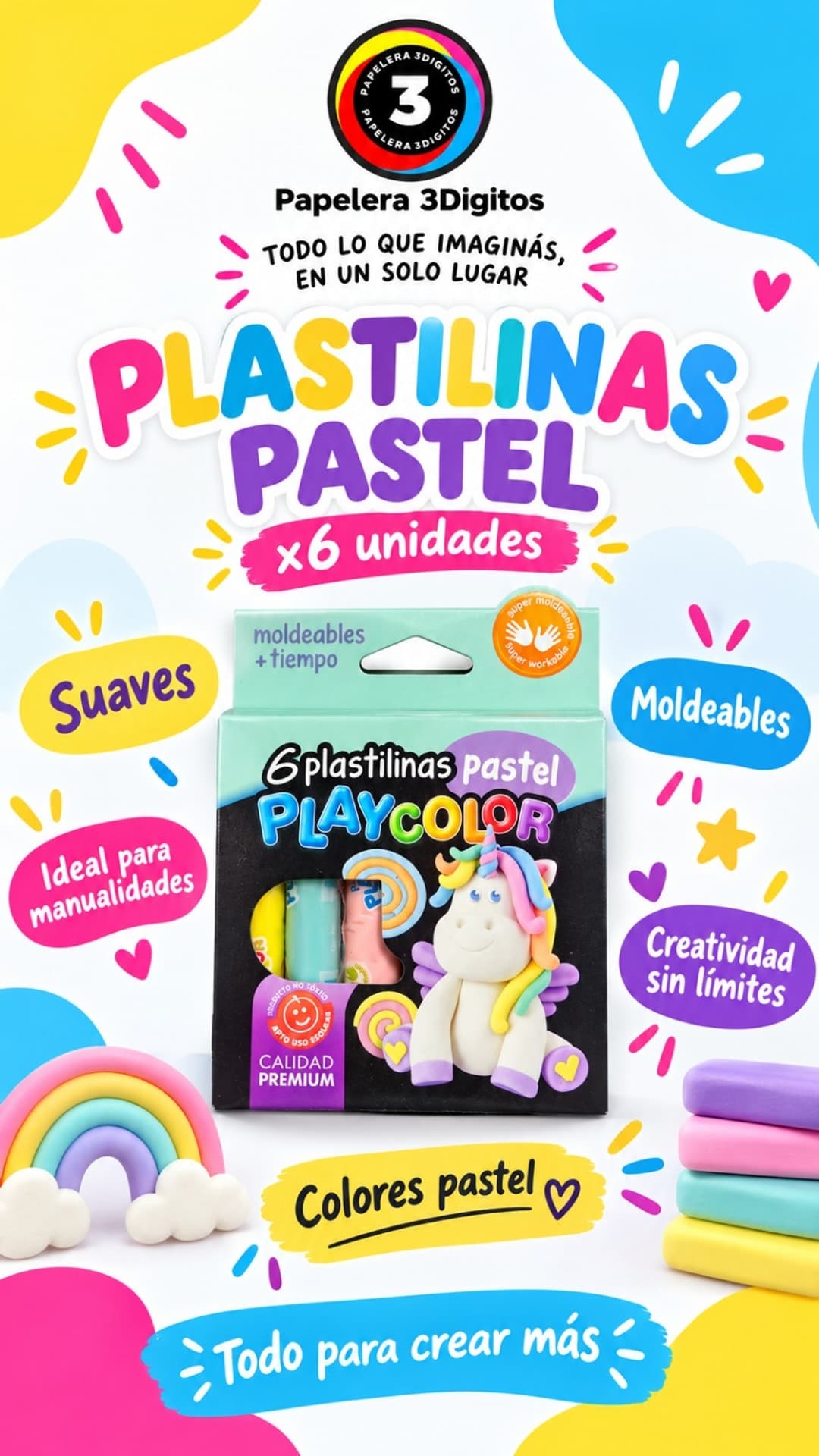 PLASTILINAS PASTEL- PLAYCOLOR