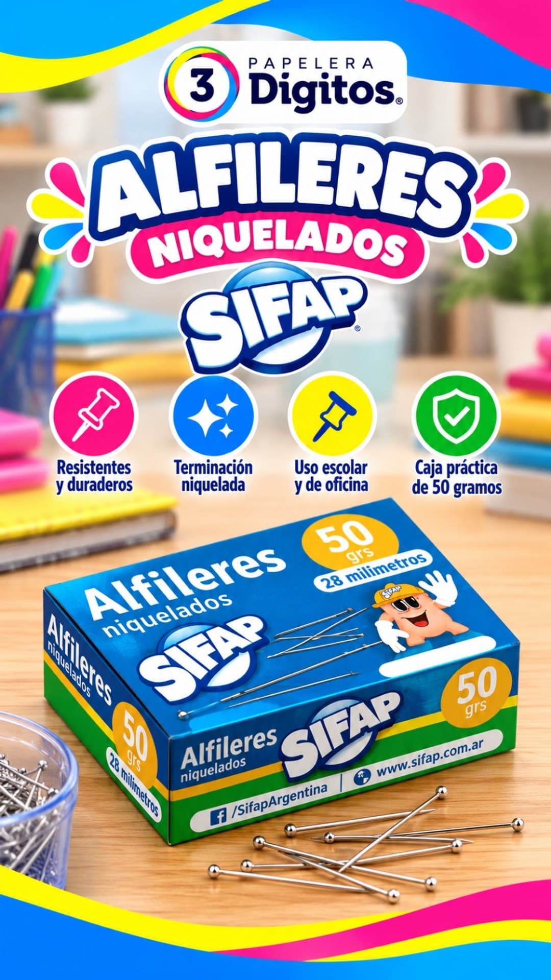 ALFILERES NIQUELADOS- SIFAP