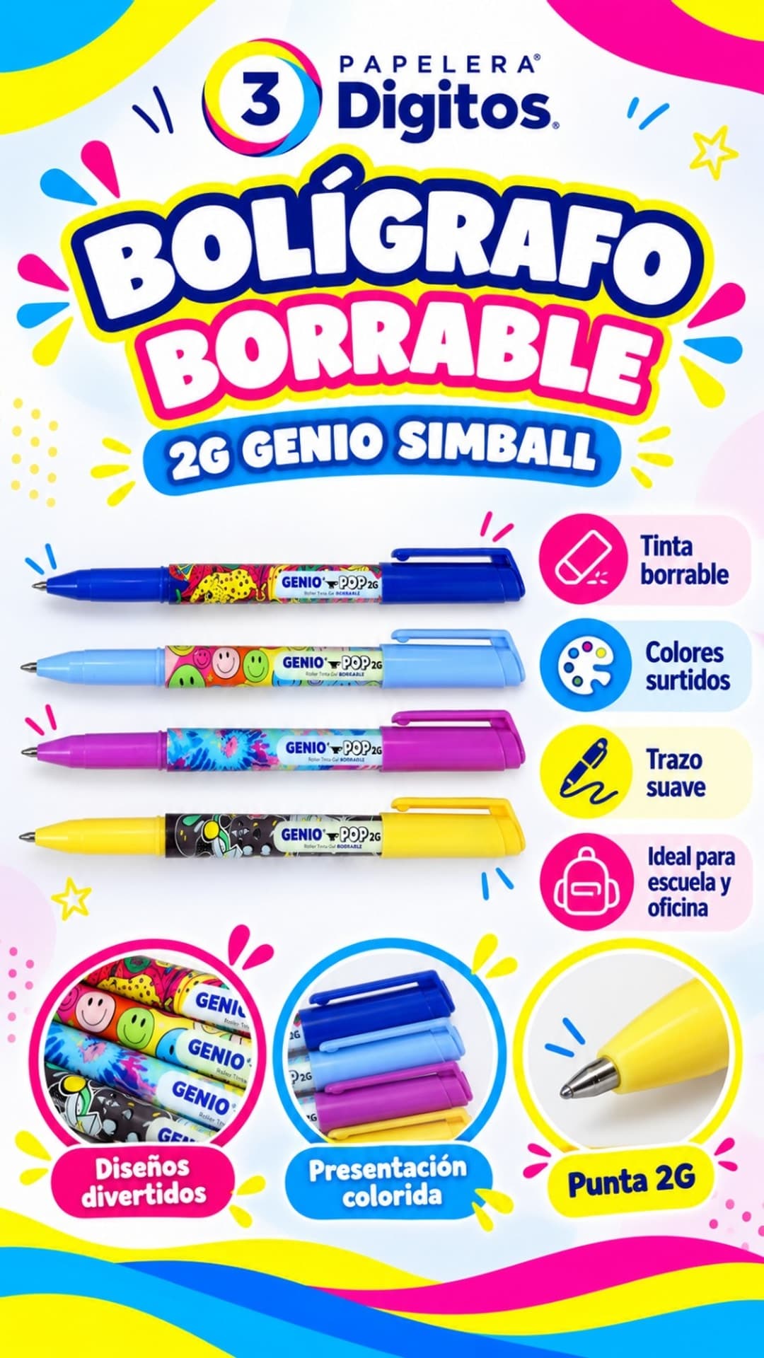 BOLIGRAFO BORRABLE 2G- SIMBALL