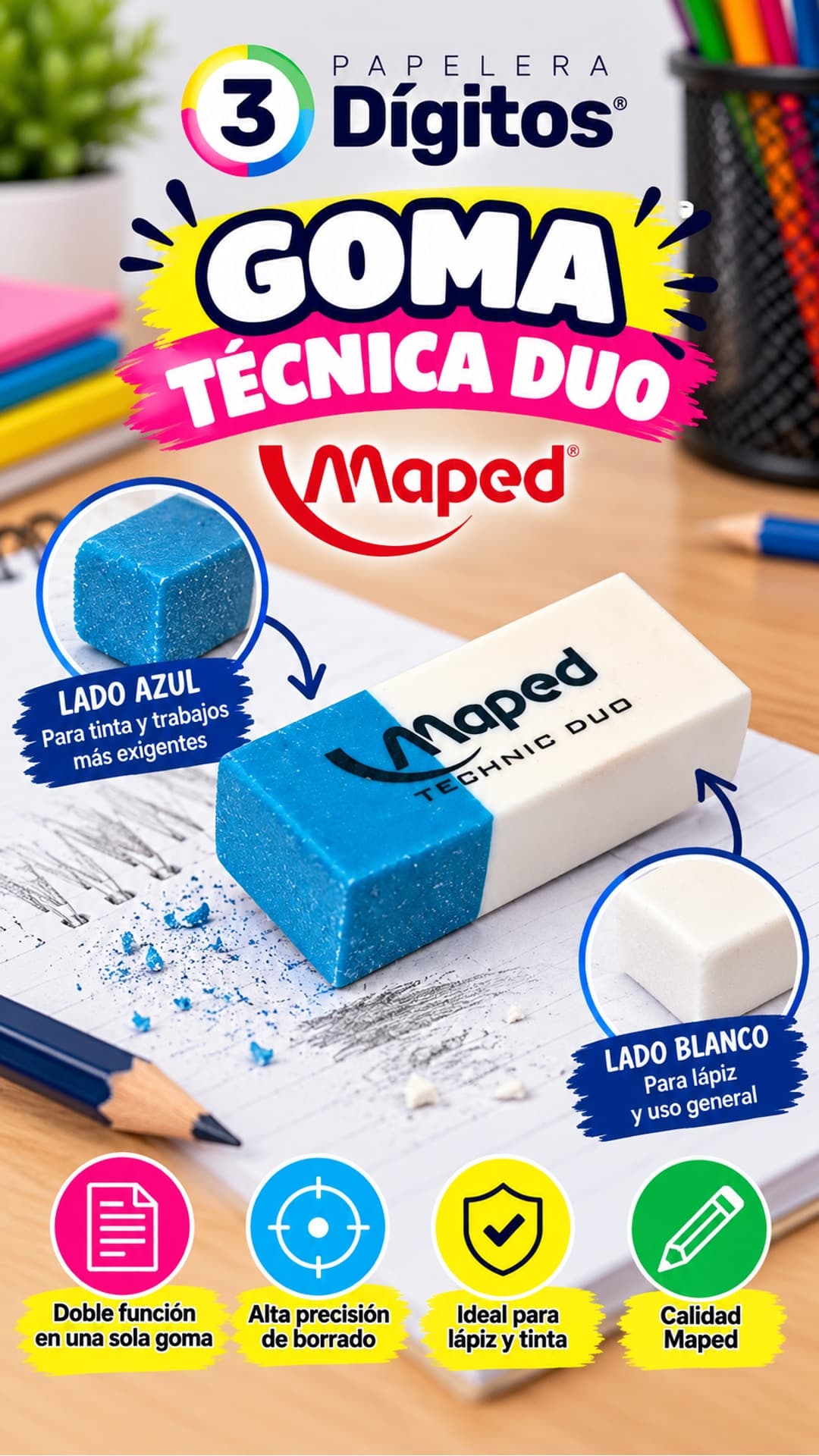 GOMA TECNICA DUO- MAPED