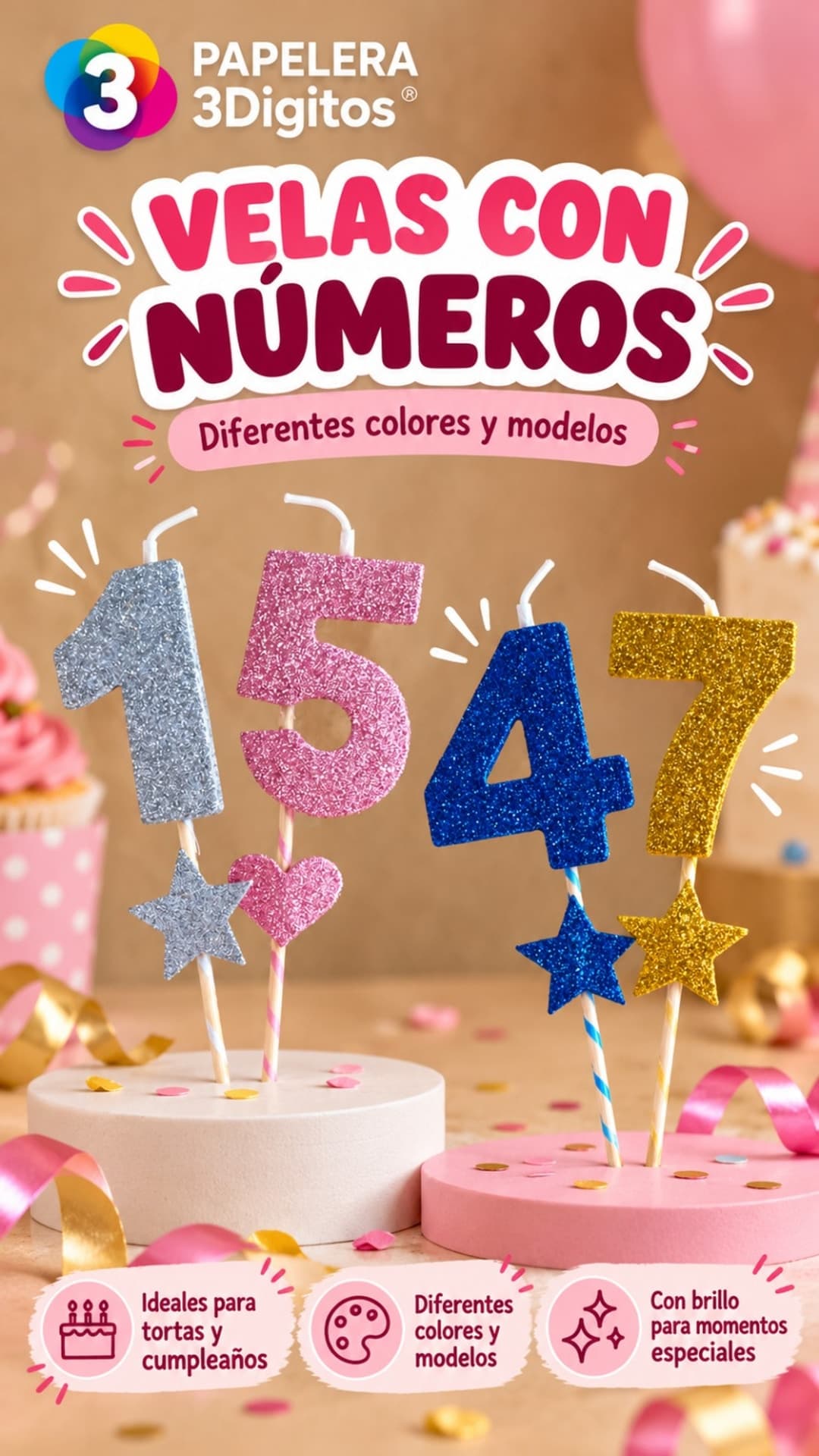 VELAS CON NUMEROS