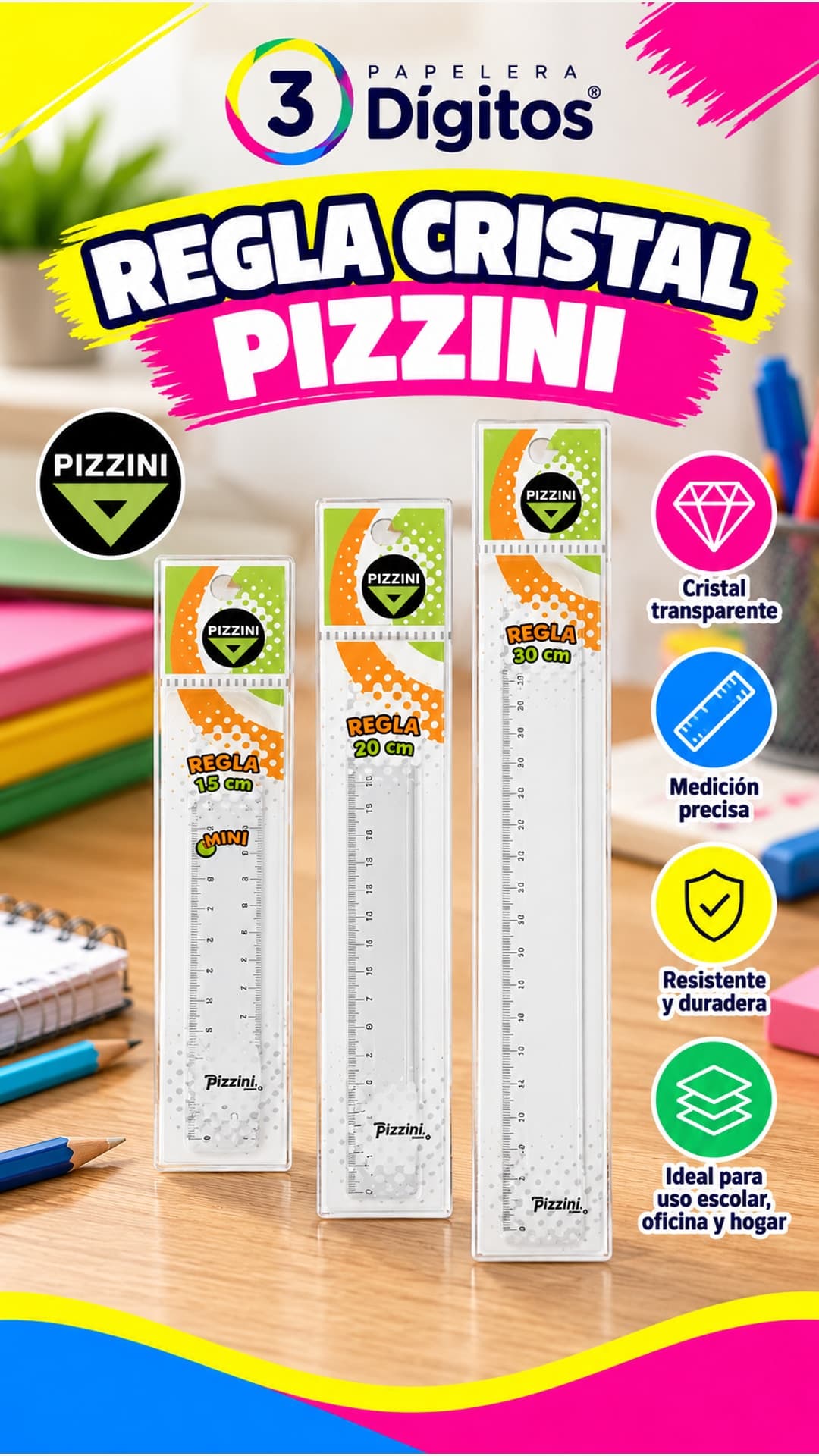 REGLA CRISTAL- PIZZINI