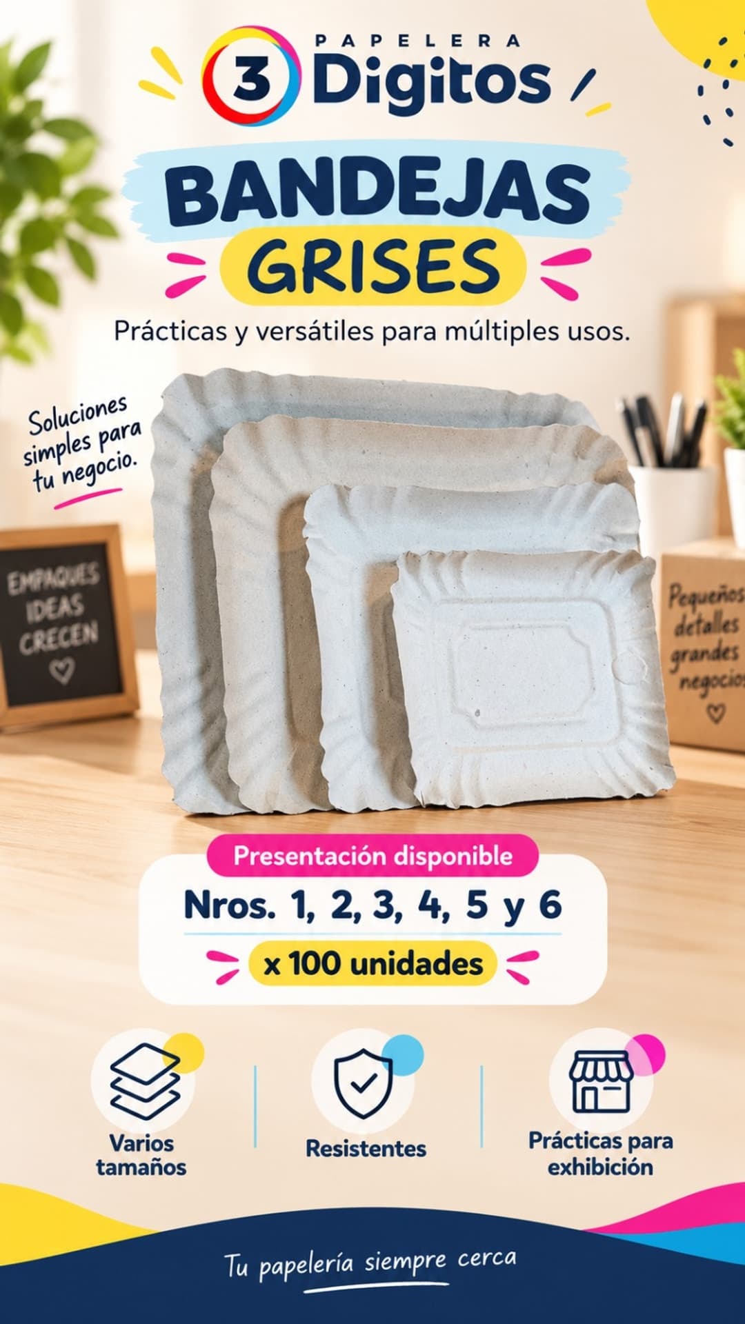 BANDEJAS GRISES