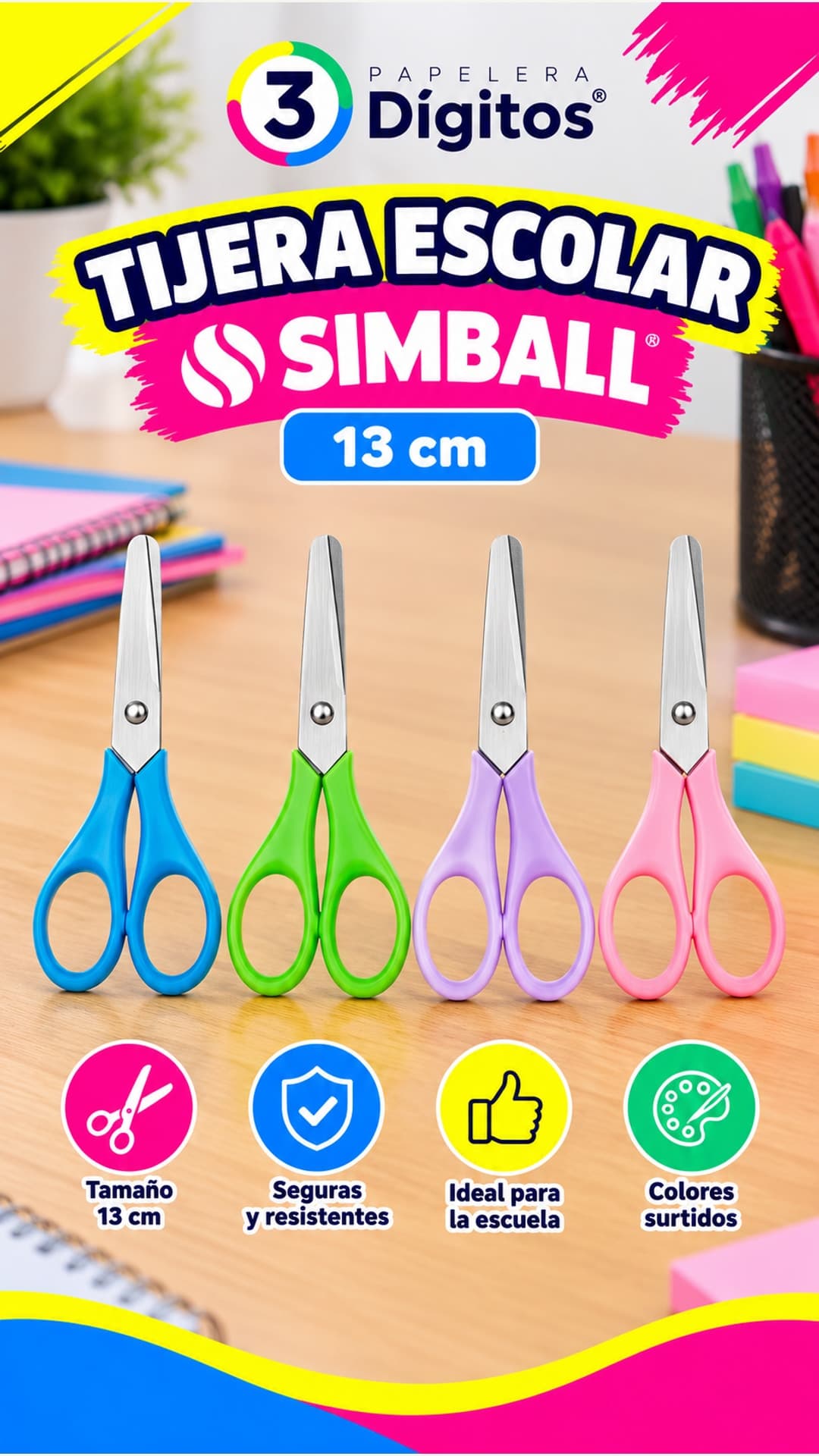 TIJERA ESCOLAR- SIMBALL