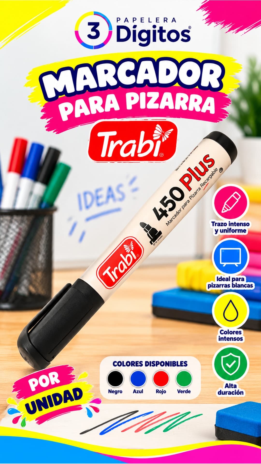 MARCADOR PARA PIZARRA 450- TRABI