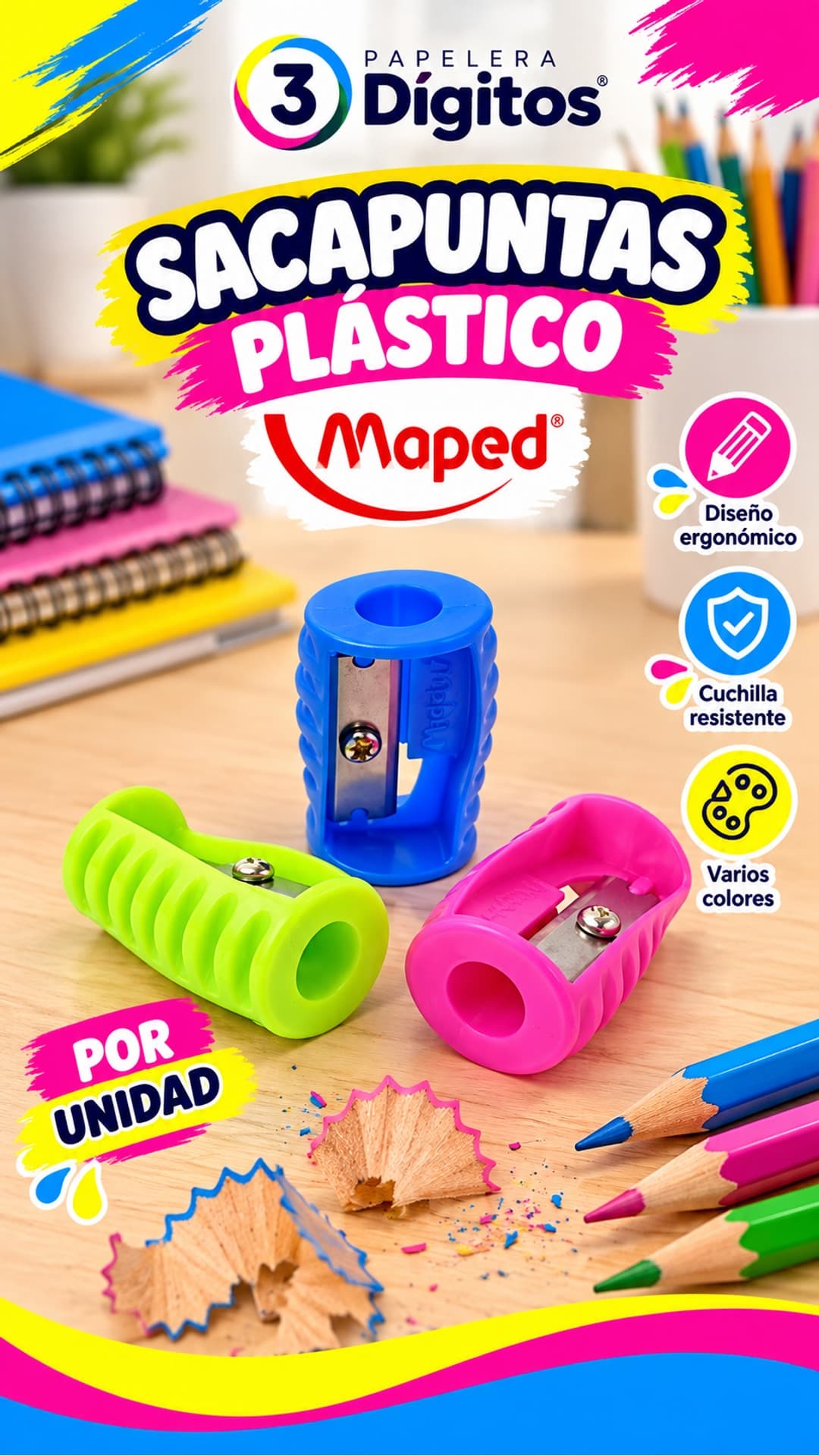 SACAPUNTAS PLASTICO- MAPED