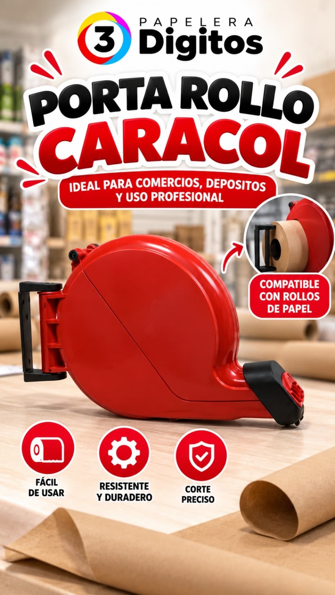 PORTA ROLLO CARACOL