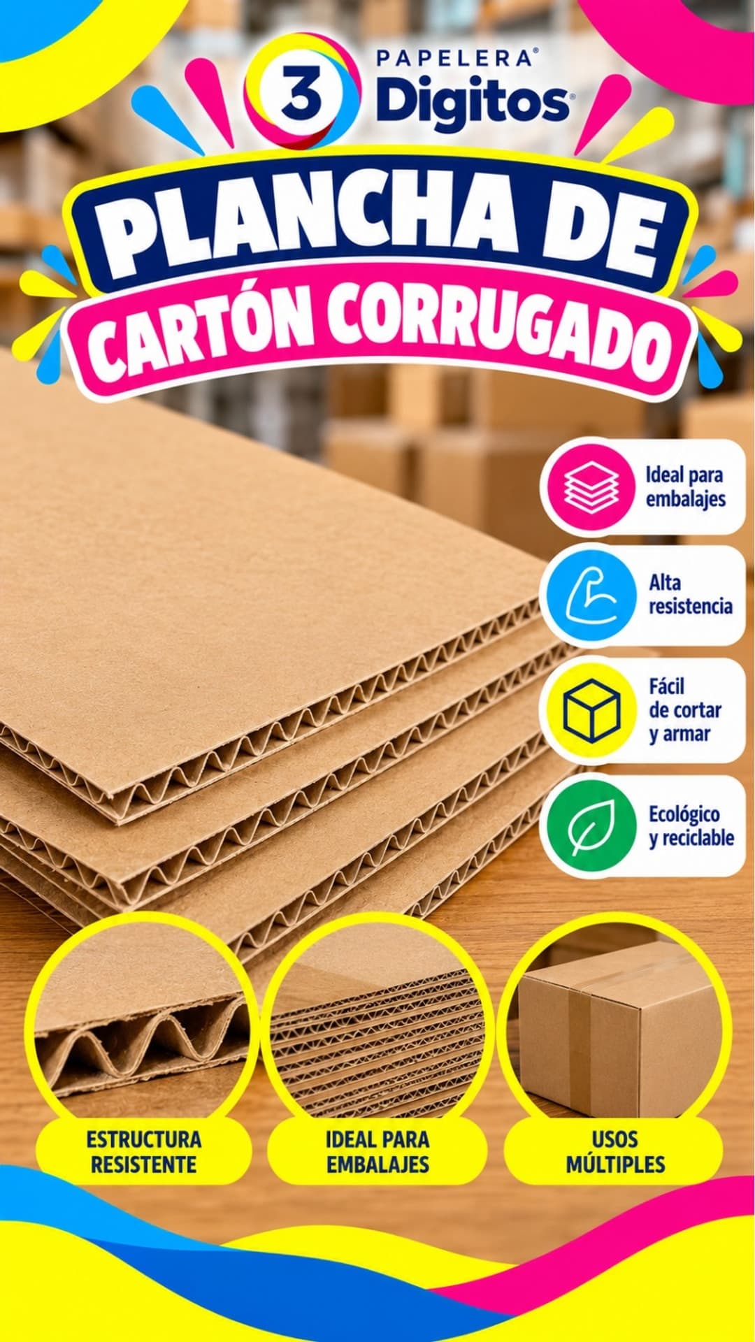 PLANCHA DE CARTON CORRUGADO