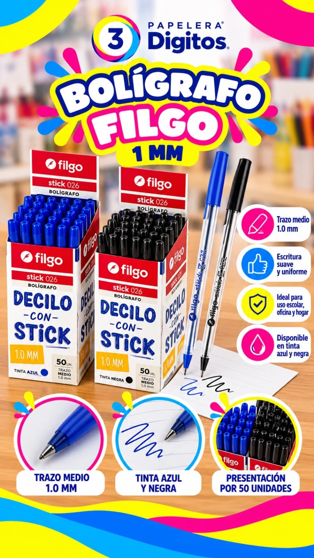 BOLIGRAFO 1MM- FILGO 1MM