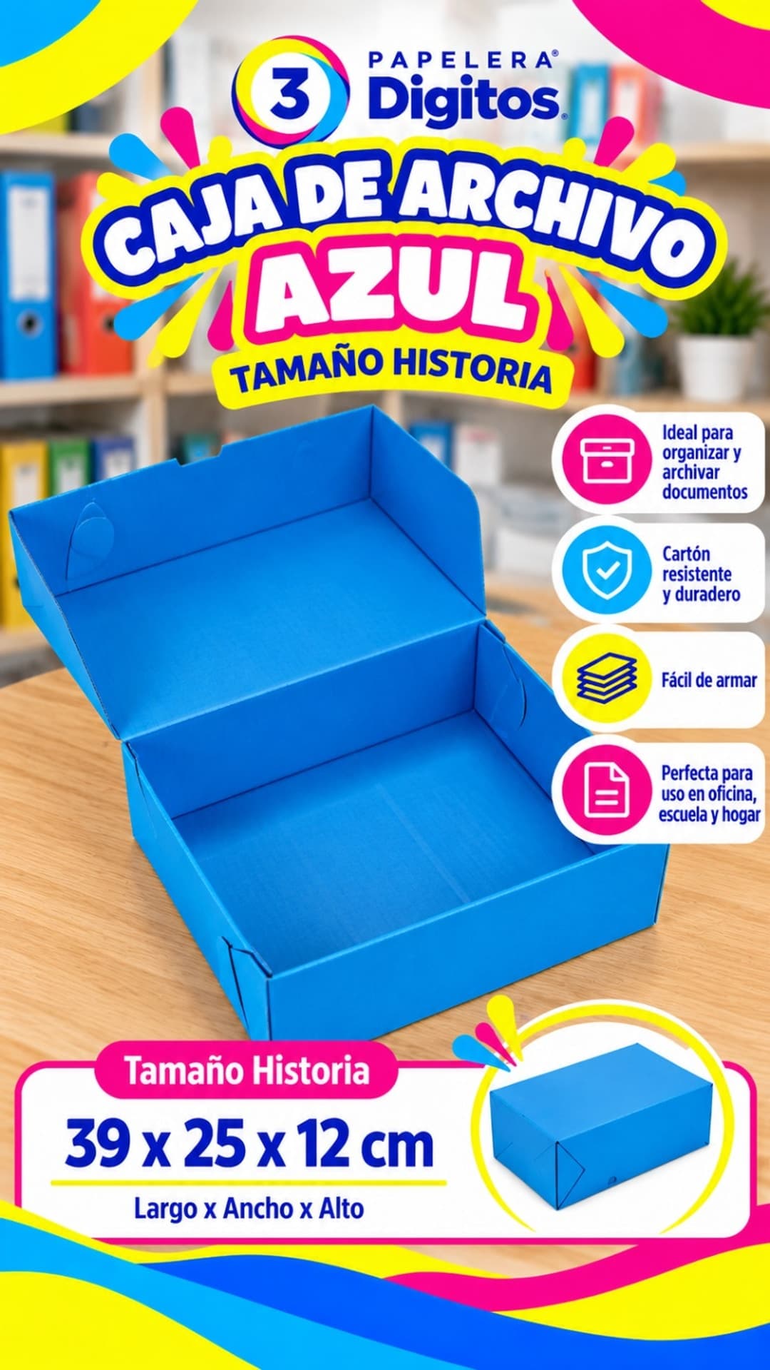 CAJA DE ARCHIVO AZUL