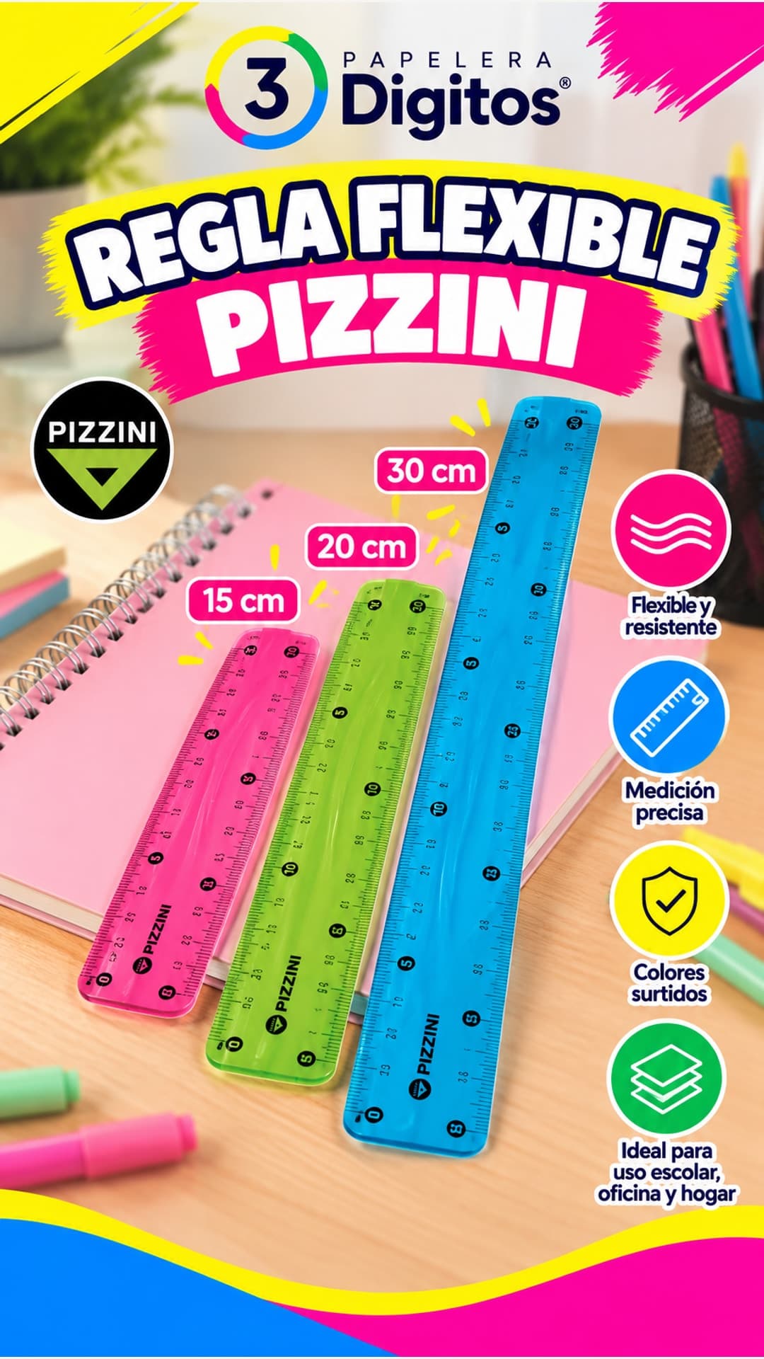 REGLA FLEXIBLE- PIZZINI