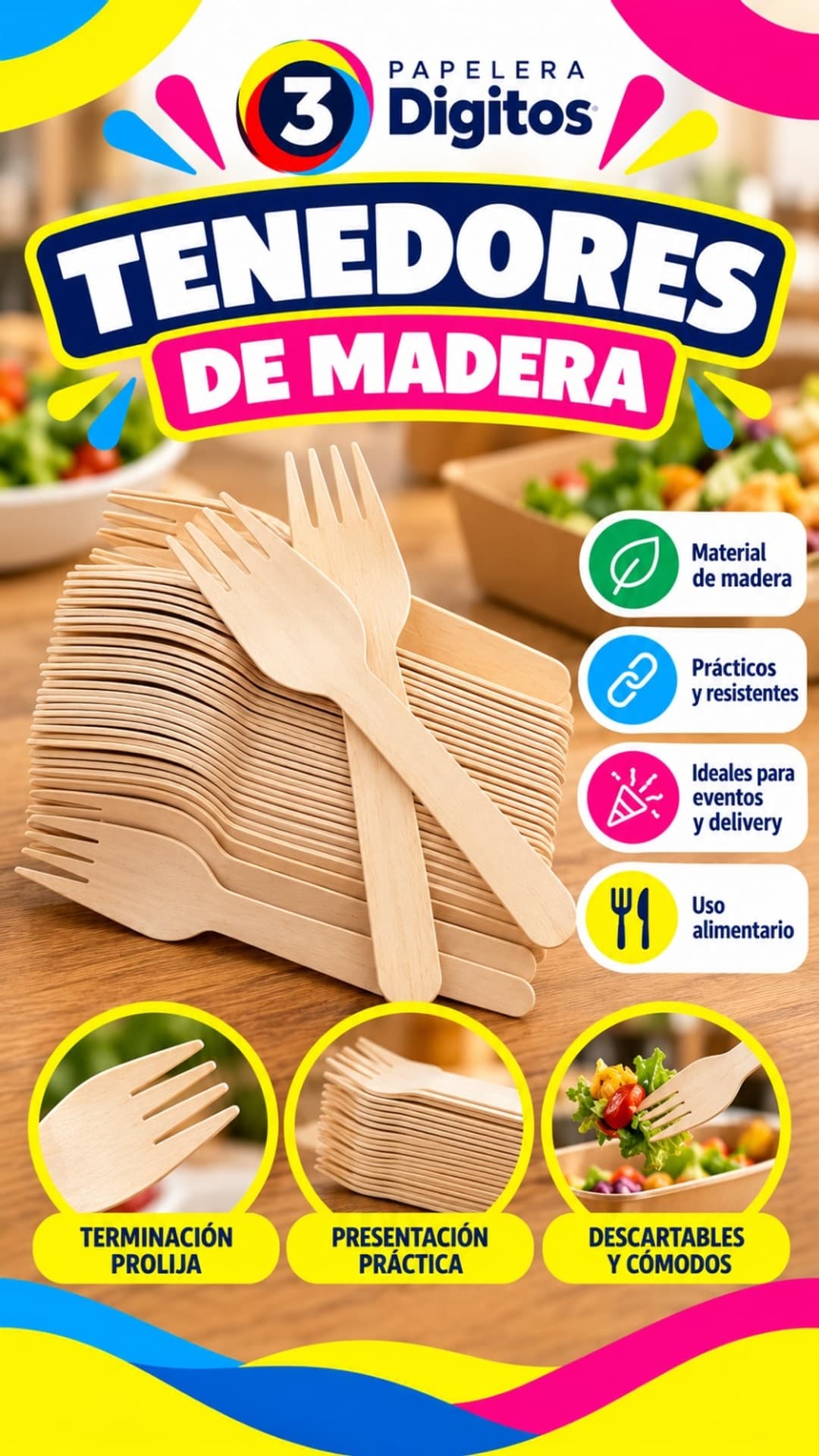 TENEDORES DE MADERA