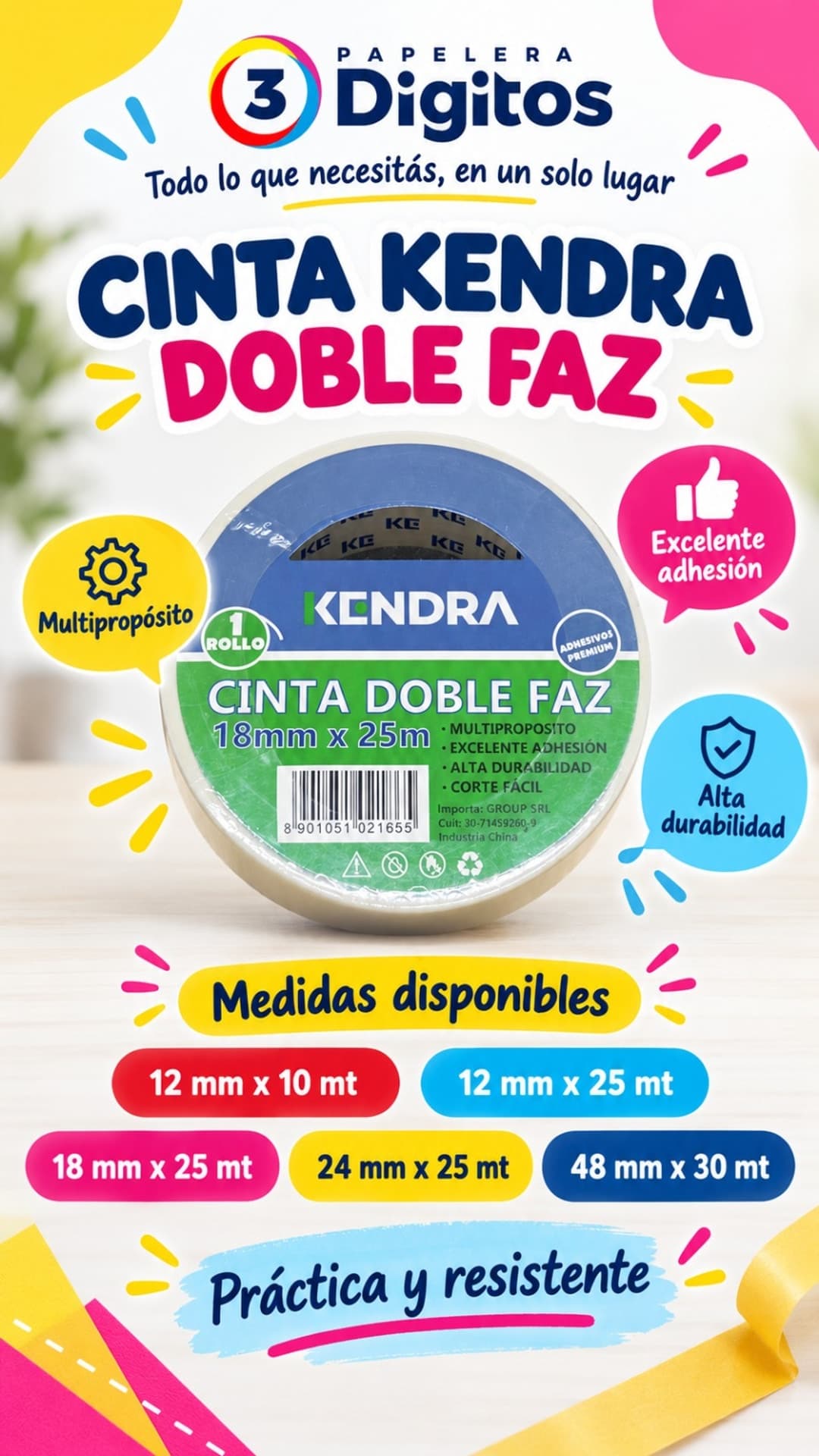 CINTA DOBLE FAZ- KENDRA