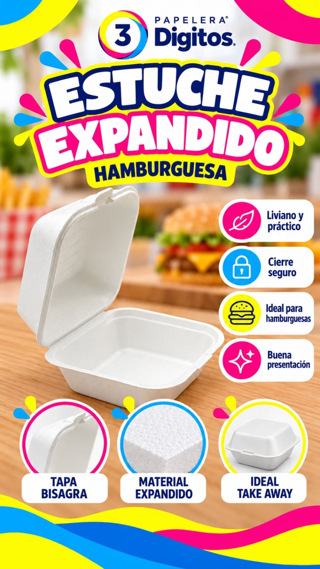 ESTUCHE EXPANDIDO HAMBURGUESA