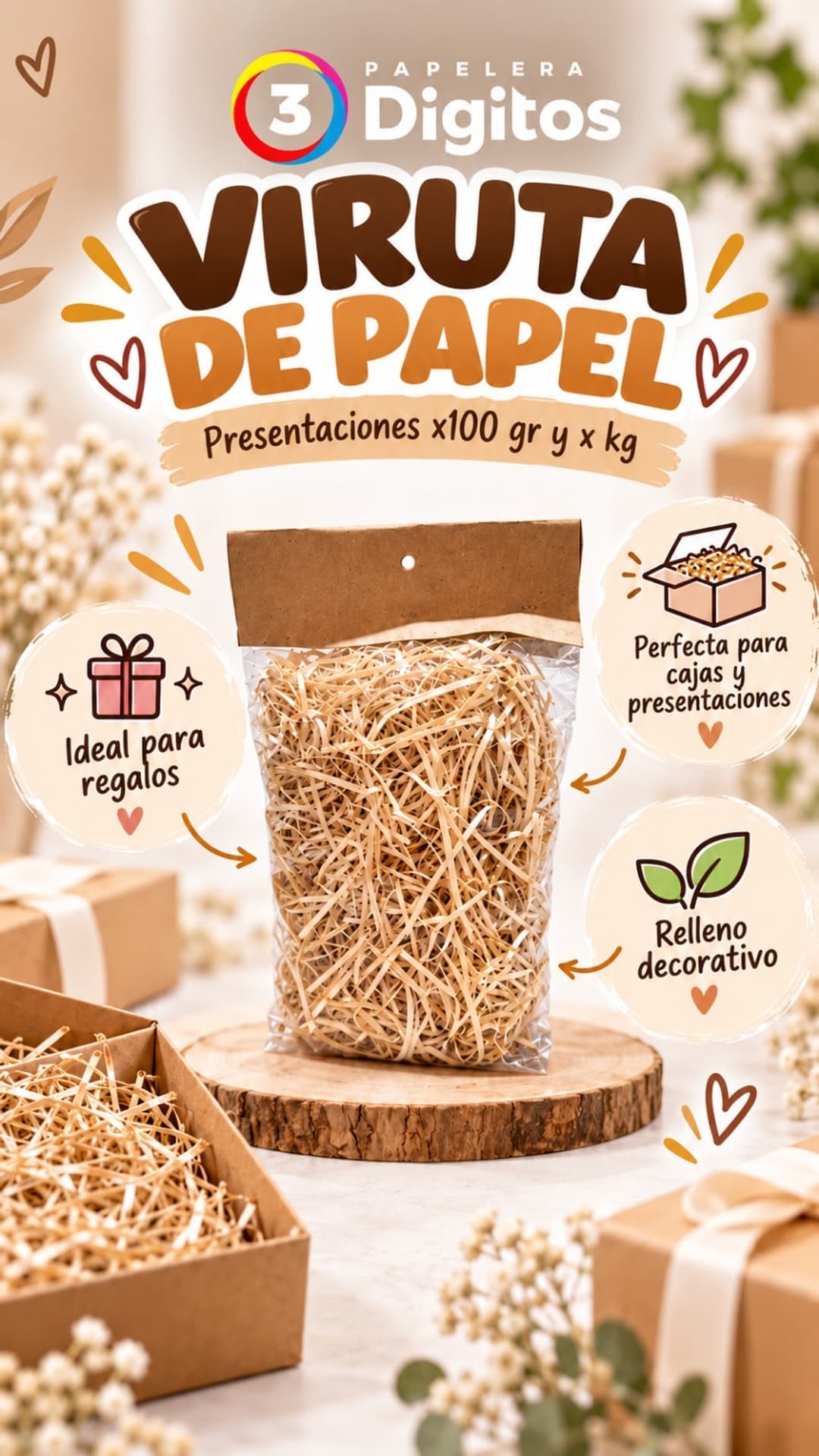 VIRUTA DE PAPEL MADERA