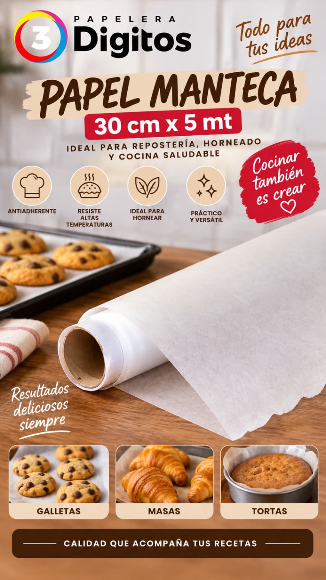 ROLLO PAPEL MANTECA