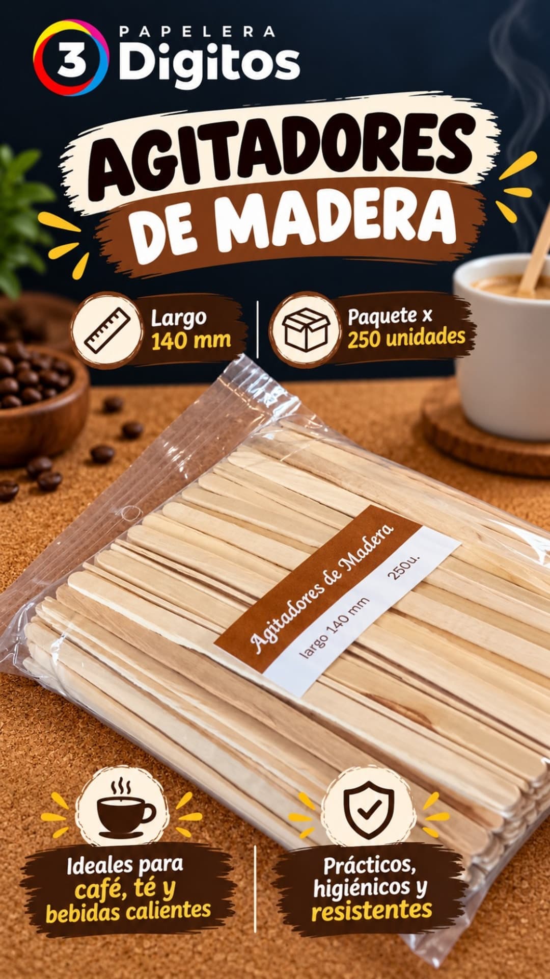 AGITADORES DE MADERA