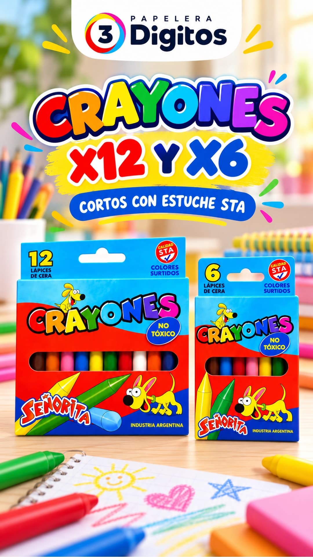 CRAYONES LARGOS Y CORTOS- STA