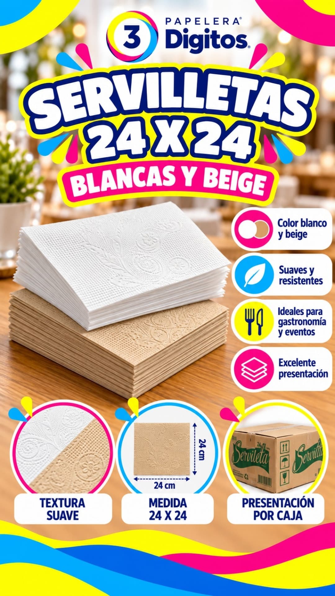 SERVILLETAS 24X24