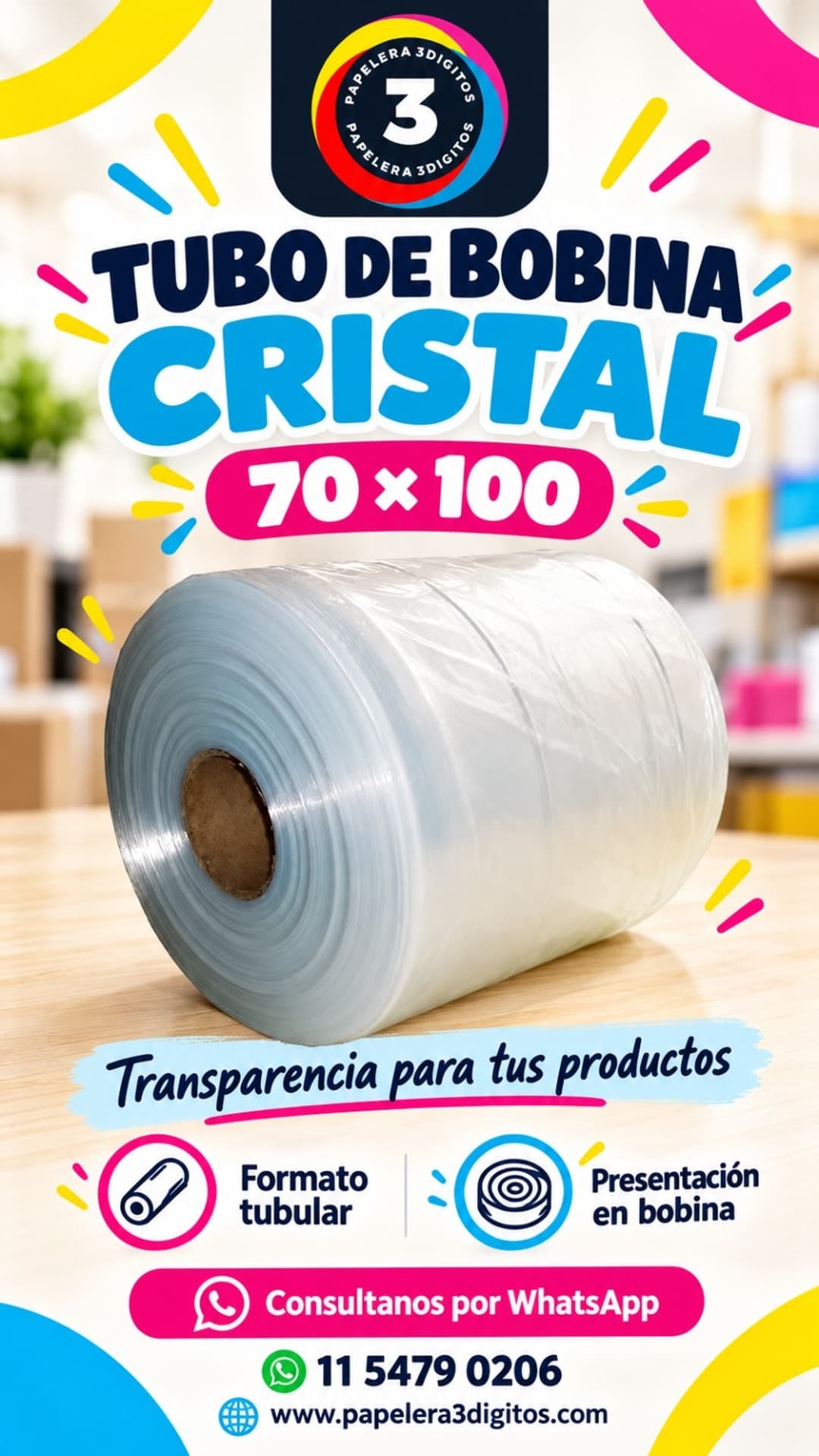 TUBO DE BOBINA CRISTAL