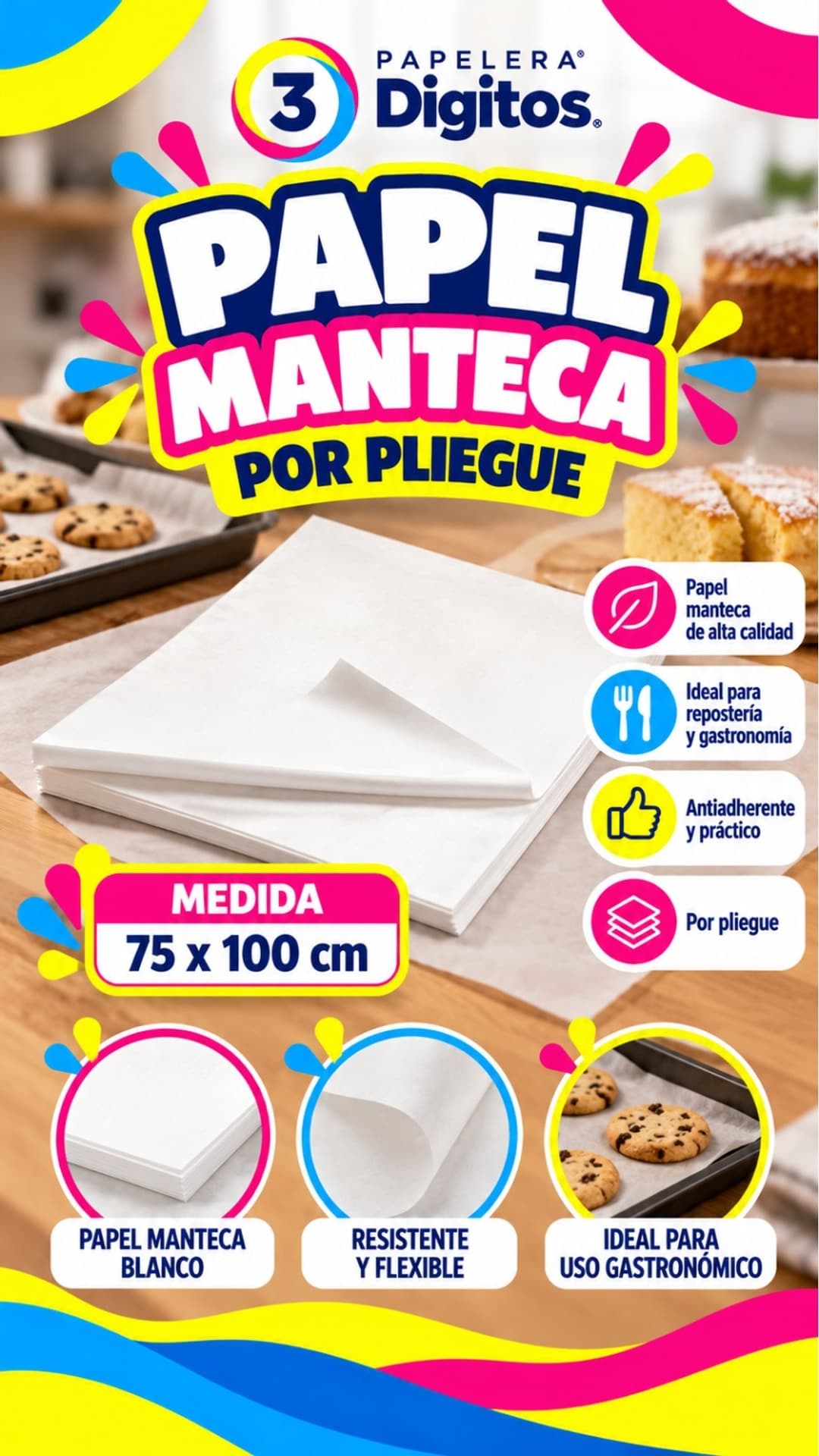 PAPEL MANTECA POR PLIEGUE