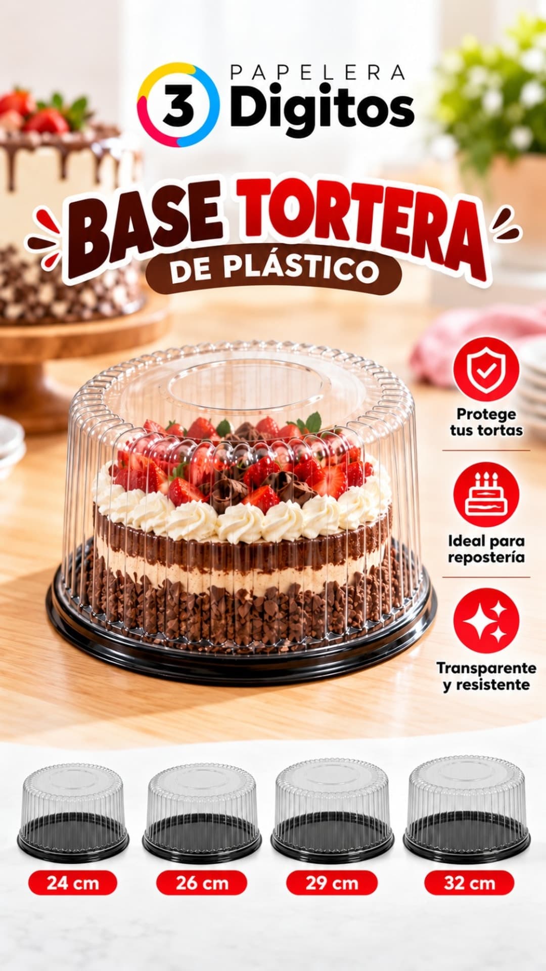 BASE TORTERA DE PLASTICO