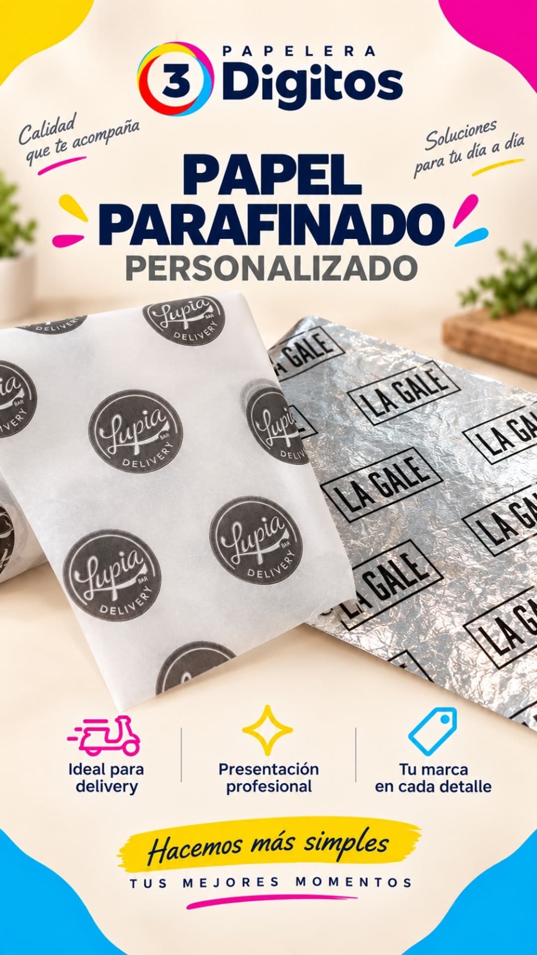 PAPEL PARAFINADO PERSONALIZADO