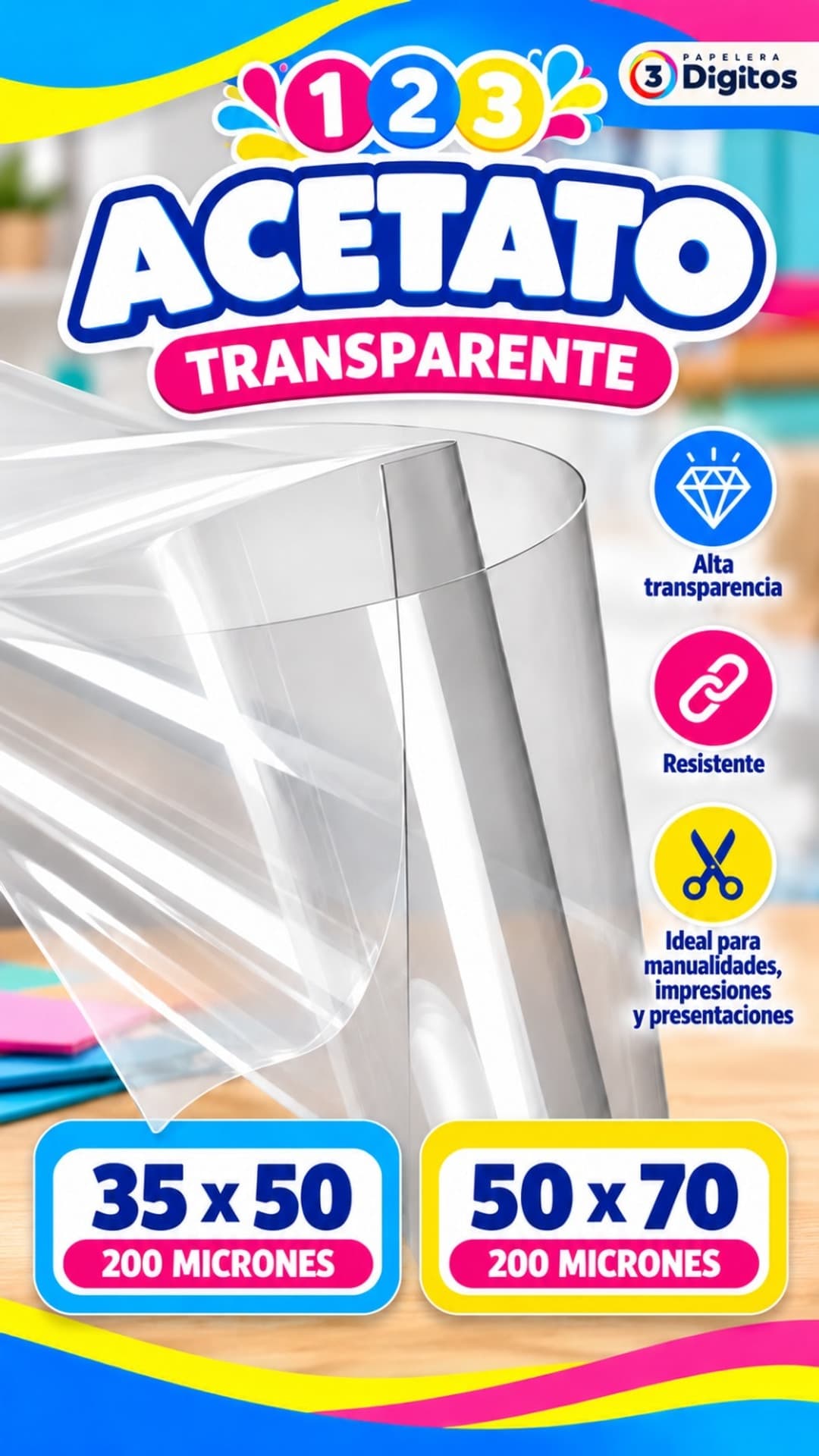 ACETATO TRANSPARENTE